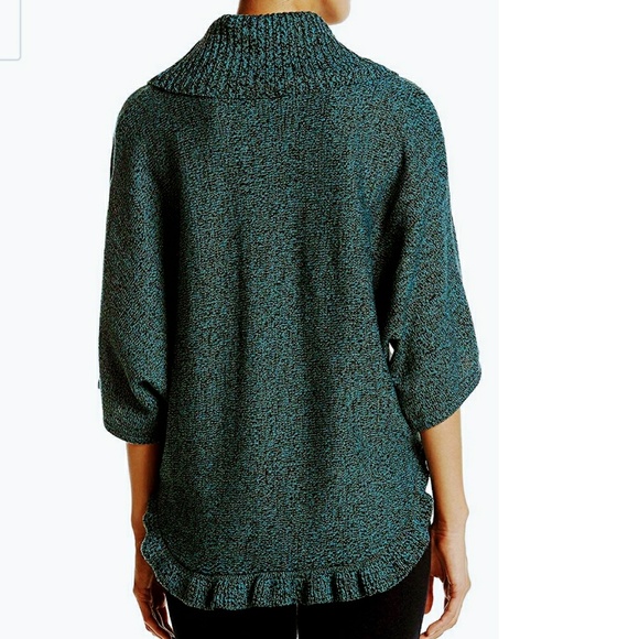 PLUS Cowl Neck Sweater Teal - Picture 2 of 4